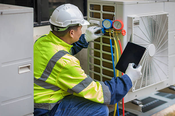 Professional Emergency Hvac Repair technician working in Bedminster, PA